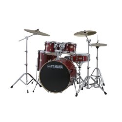 Yamaha Stage Custom Birch SBP0F5 Cranberry Red + HW780